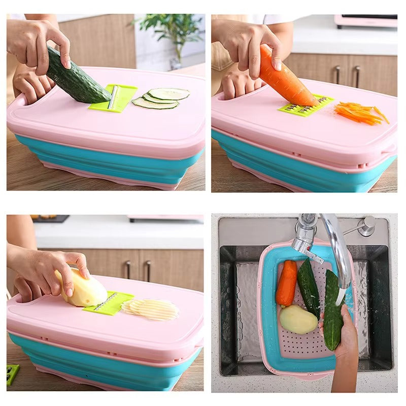 9 in 1 Multifunctional Chopping Board with Bucket