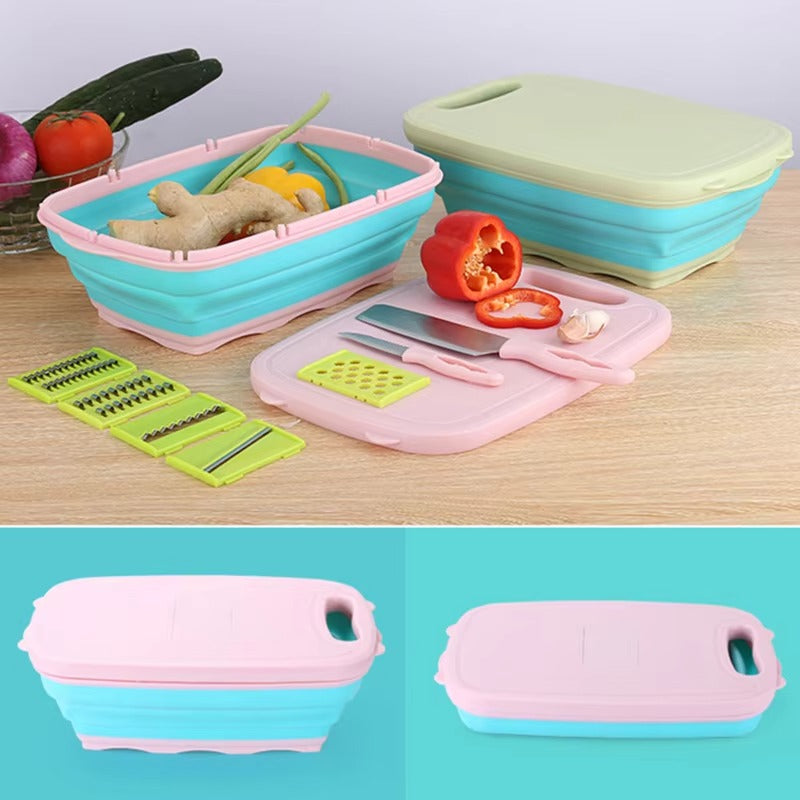 9 in 1 Multifunctional Chopping Board with Bucket