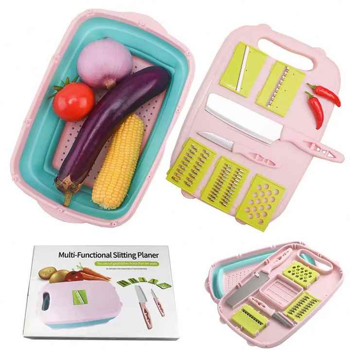 9 in 1 Multifunctional Chopping Board with Bucket