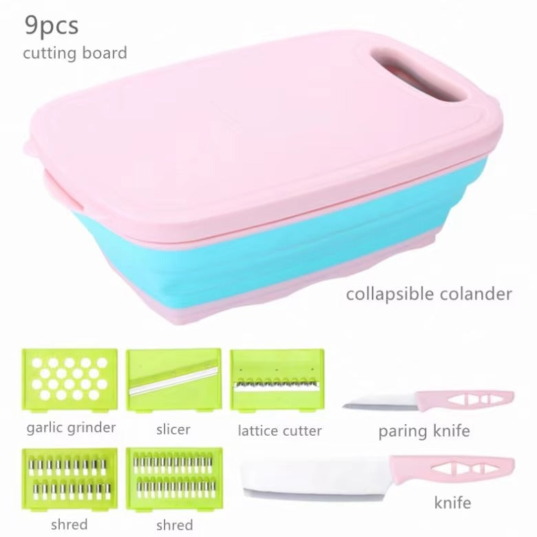 9 in 1 Multifunctional Chopping Board with Bucket